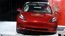 Tesla Model 3 im Euro-NCAP-Crashtest.  Foto: Auto-Medienportal.Net/Euro NCAP